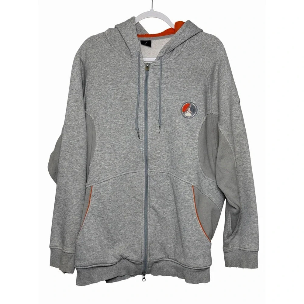Vintage Y2K Nike Jordan Full Zip Hoodie Men's XL Basketball Sweatshirt
